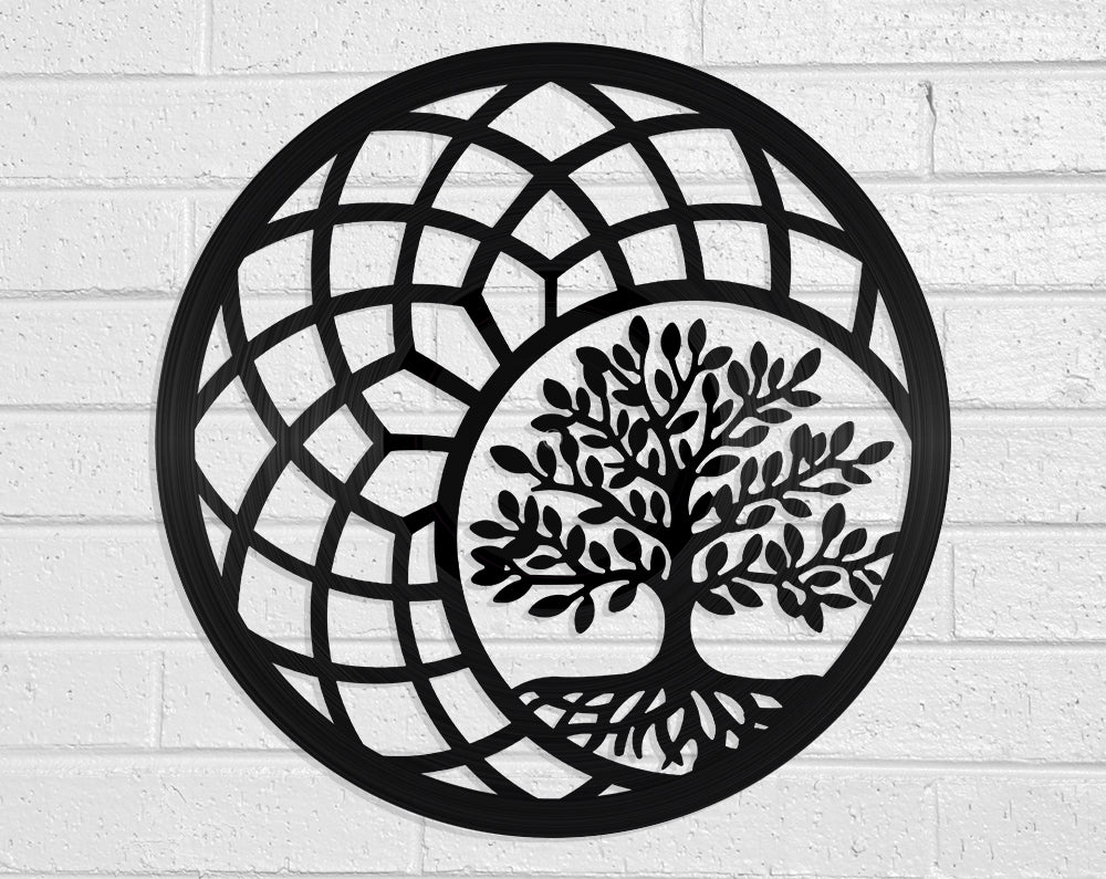 Geometric Tree of Life - revamped-records - vinyl-record-art - nz-made