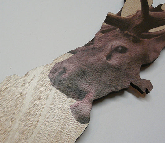 Stag NZ Wood Print - revamped-records - vinyl-record-art