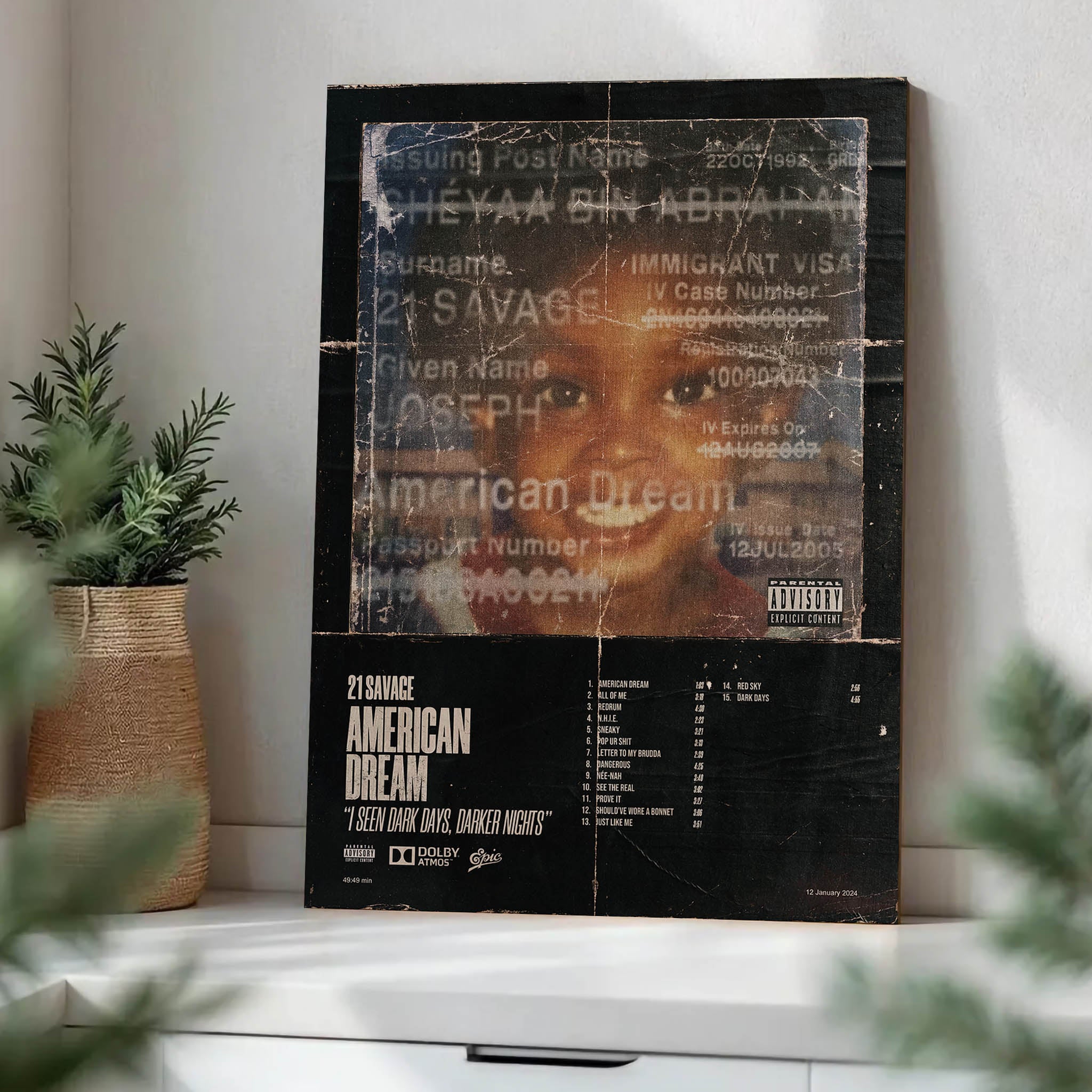 21 Savage · Wood Print