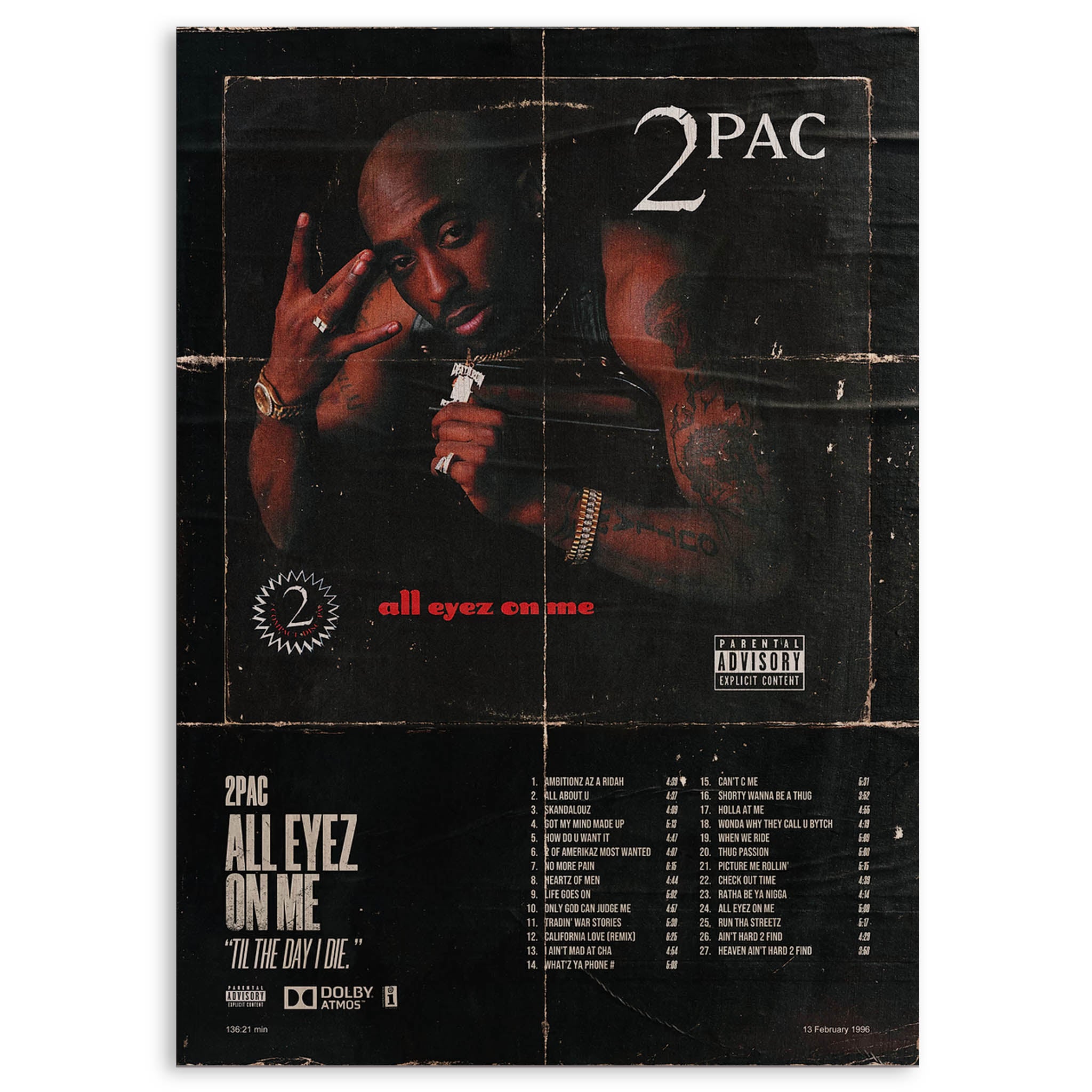 2Pac · Wood Print