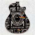 Decorative guitar pick with Pink Floyd design on a white background