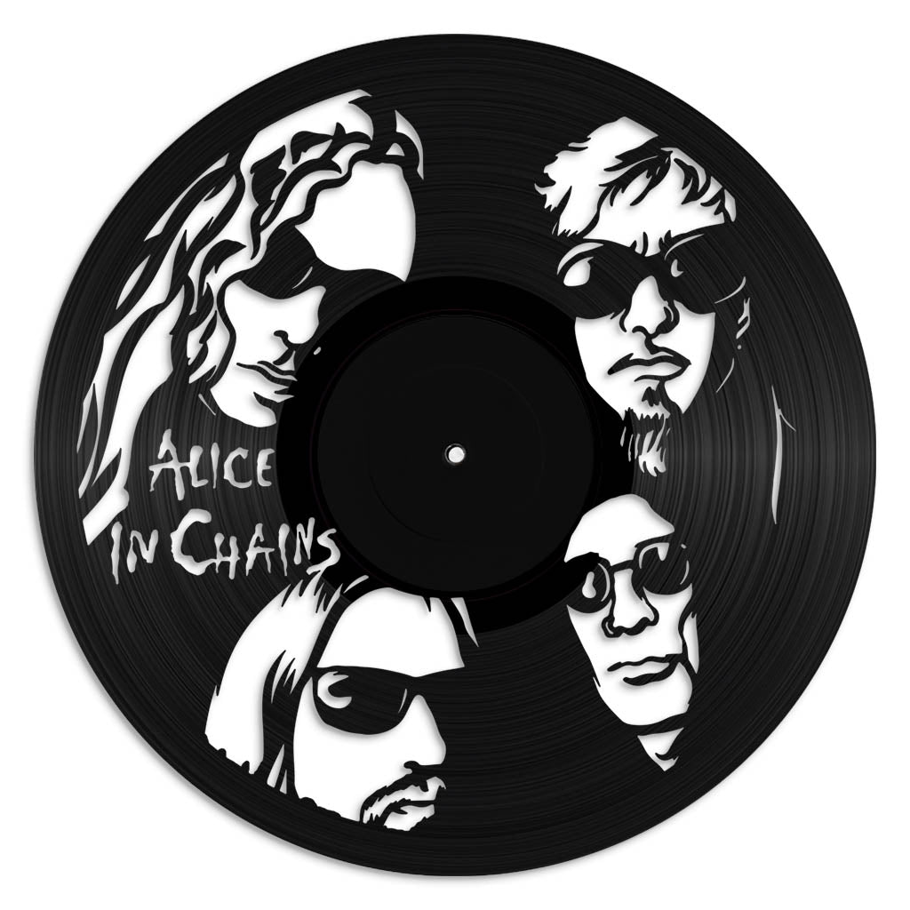 Alice In Chains record wall art made from vinyl lp