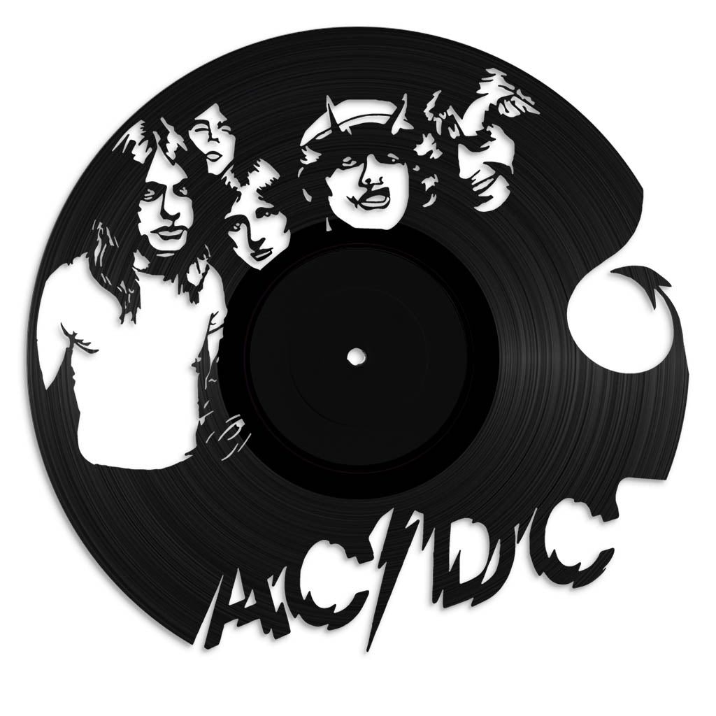 AC/DC vinyl record art wall hanging