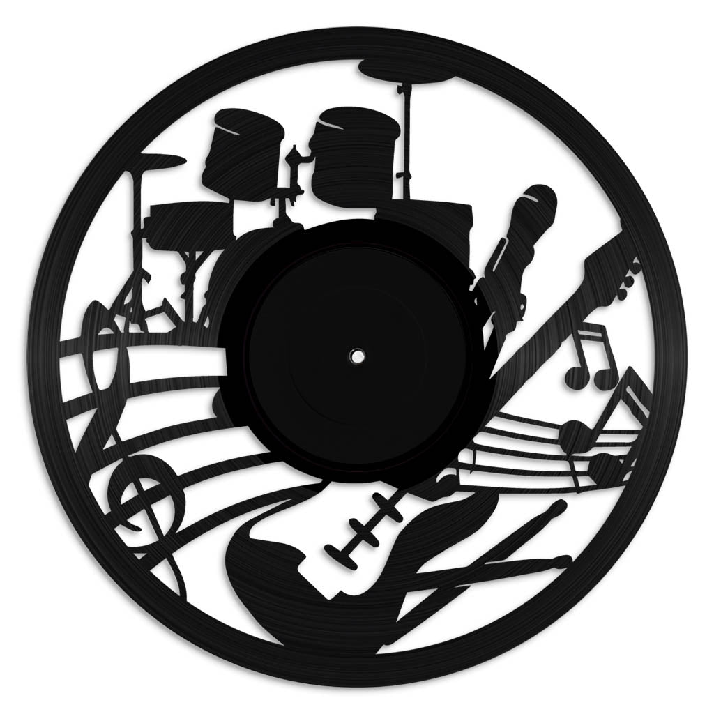 Band record wall art made from vinyl lp