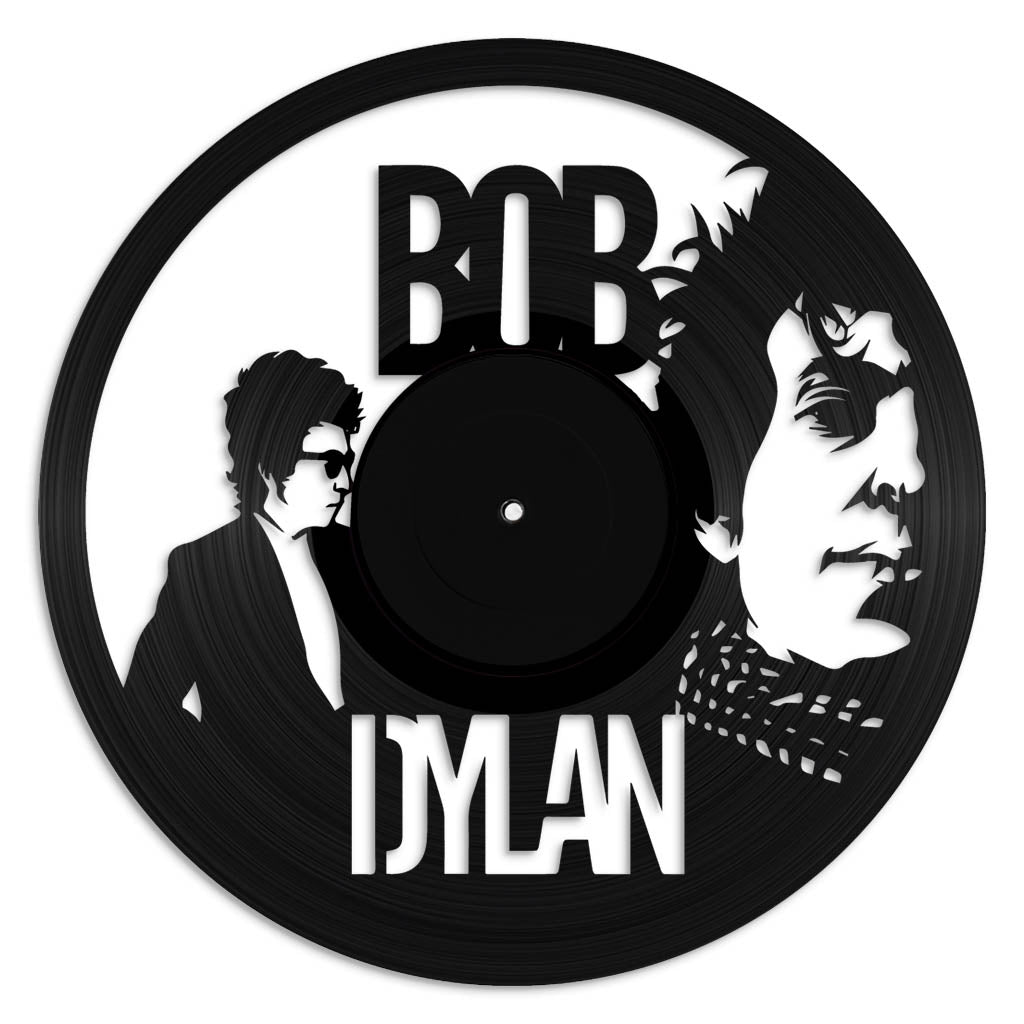 Bob Dylan record wall art made from vinyl lp