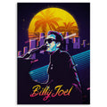 Billy Joel Retro · Wood Print