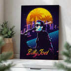 Billy Joel Retro · Wood Print