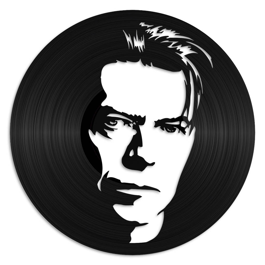 David Bowie vinyl record art wall hanging