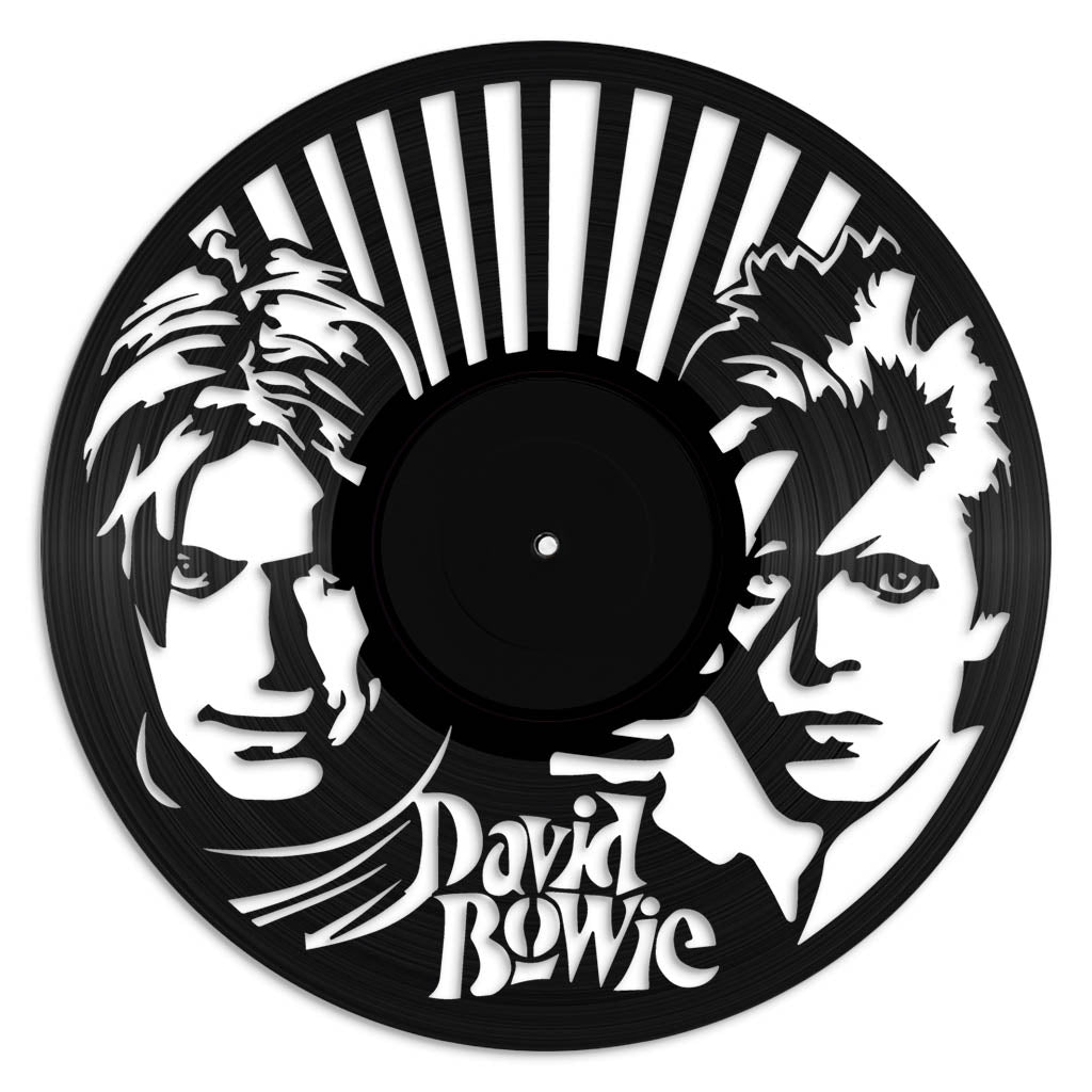 David Bowie record wall art made from vinyl lp