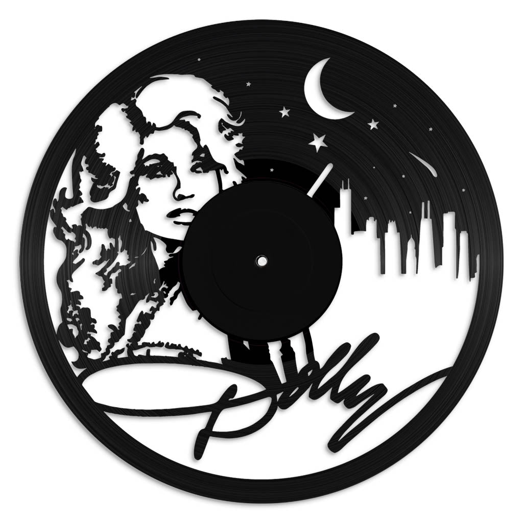 Dolly Parton record wall art made from vinyl lp