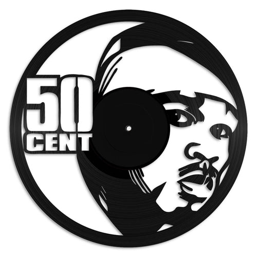 50 Cent record wall art made from vinyl lp