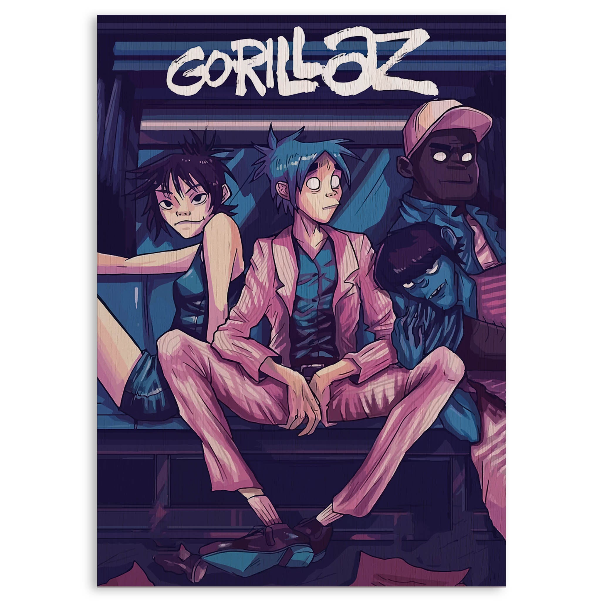 Gorillaz · Wood Print