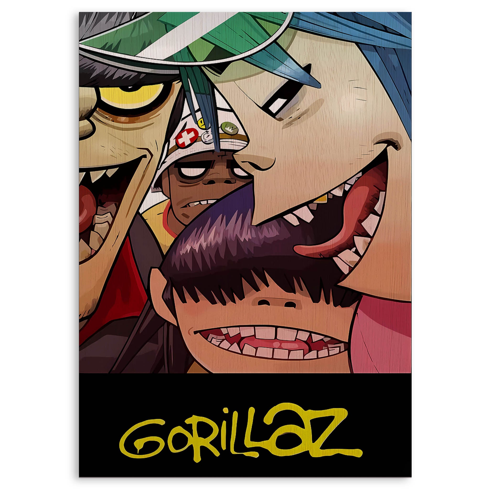 Gorillaz · Wood Print