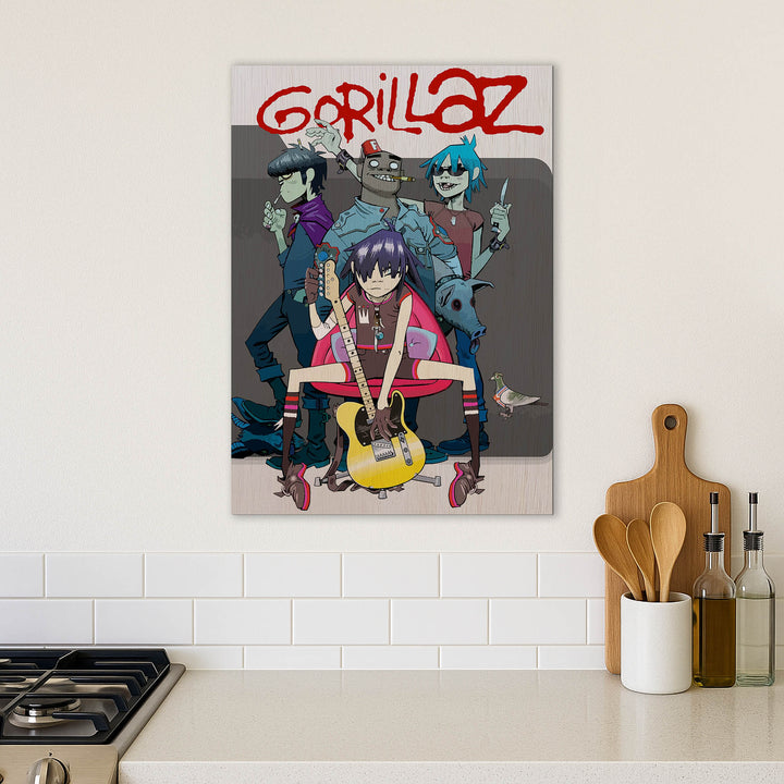 Gorillaz · Wood Print