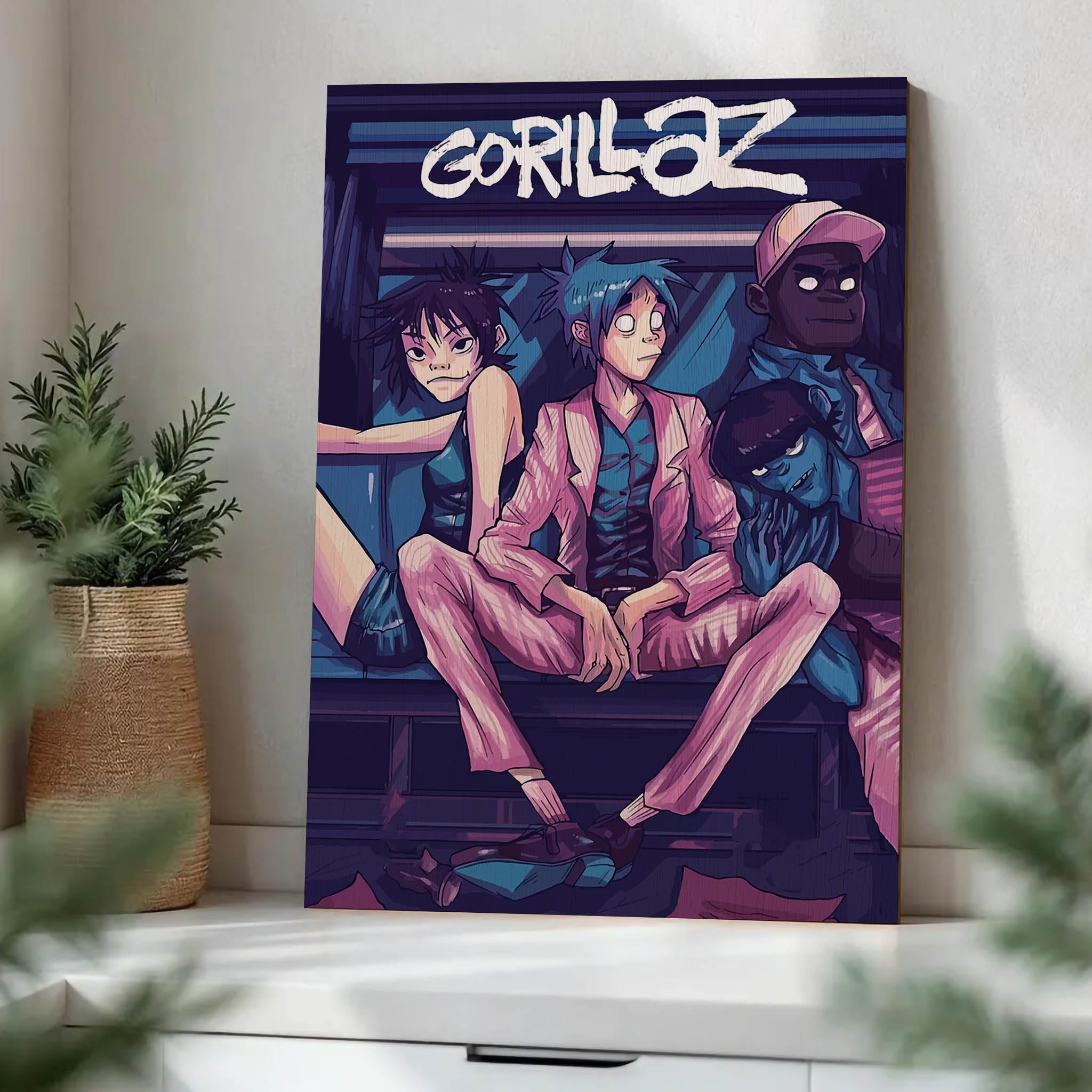Gorillaz · Wood Print