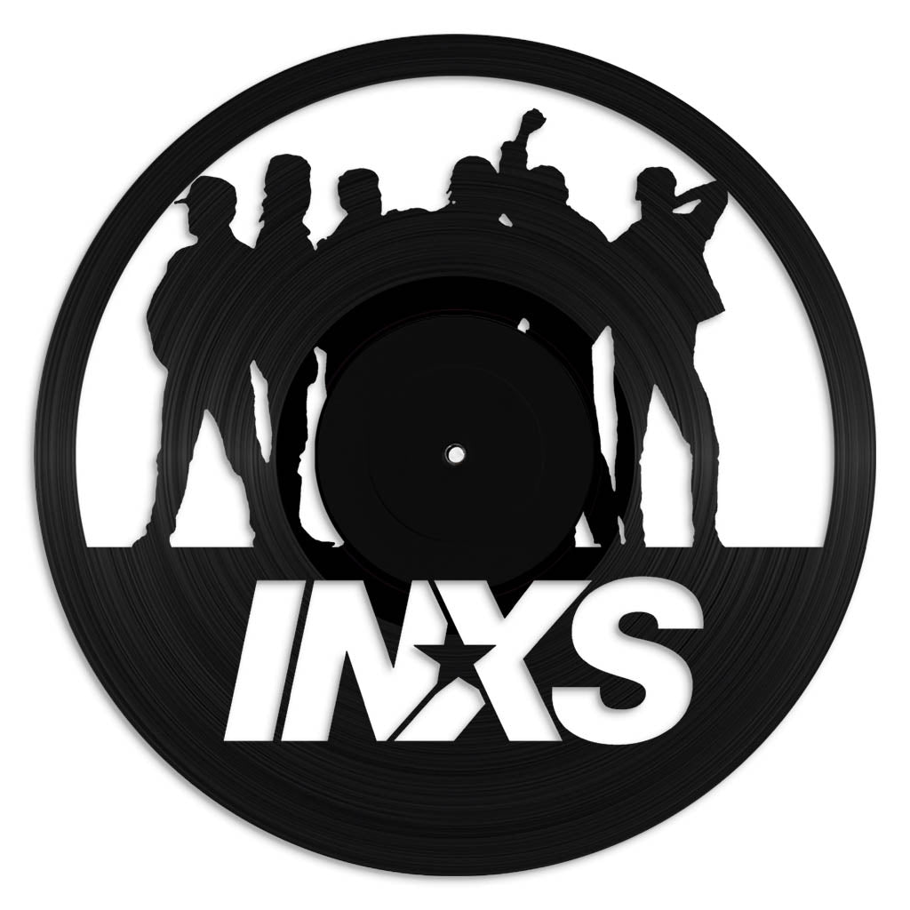 INXS vinyl record art wall hanging
