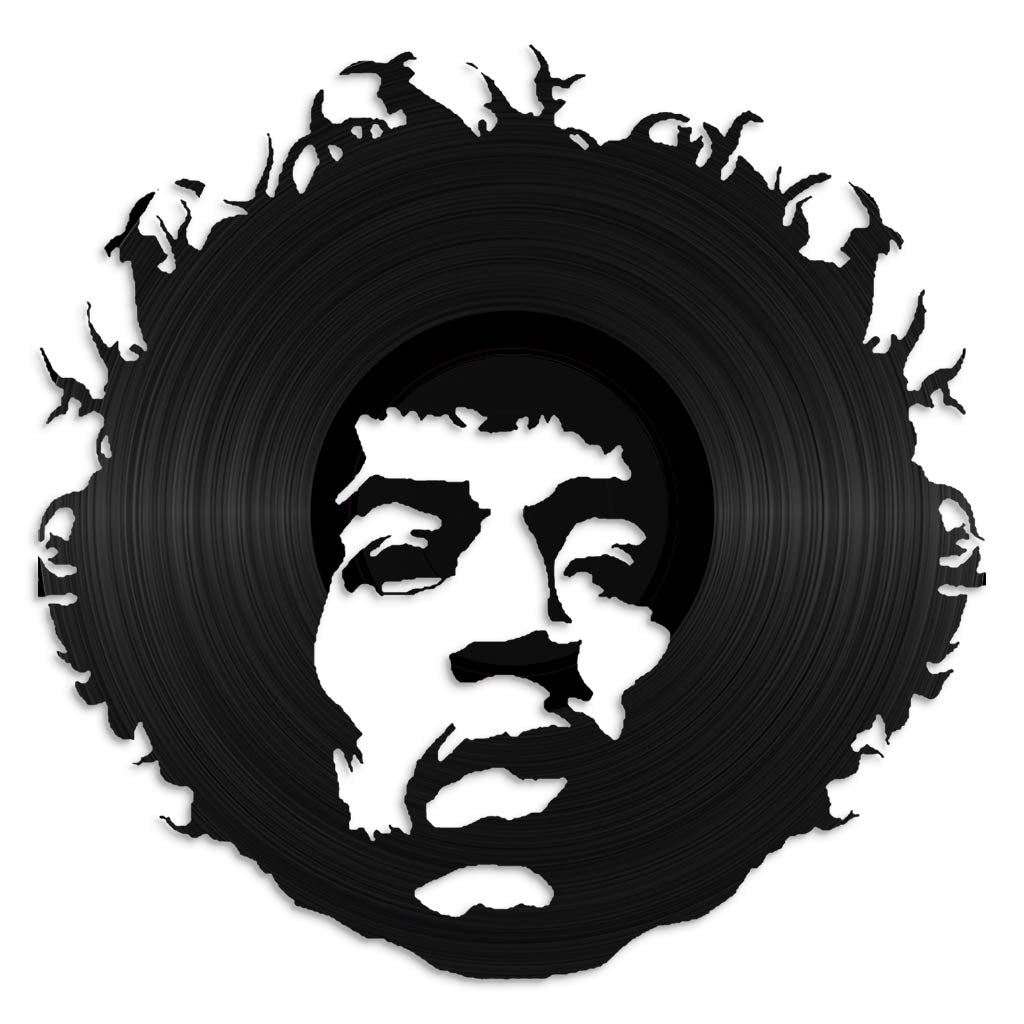 Jimi Hendrix music wall art vinyl record design