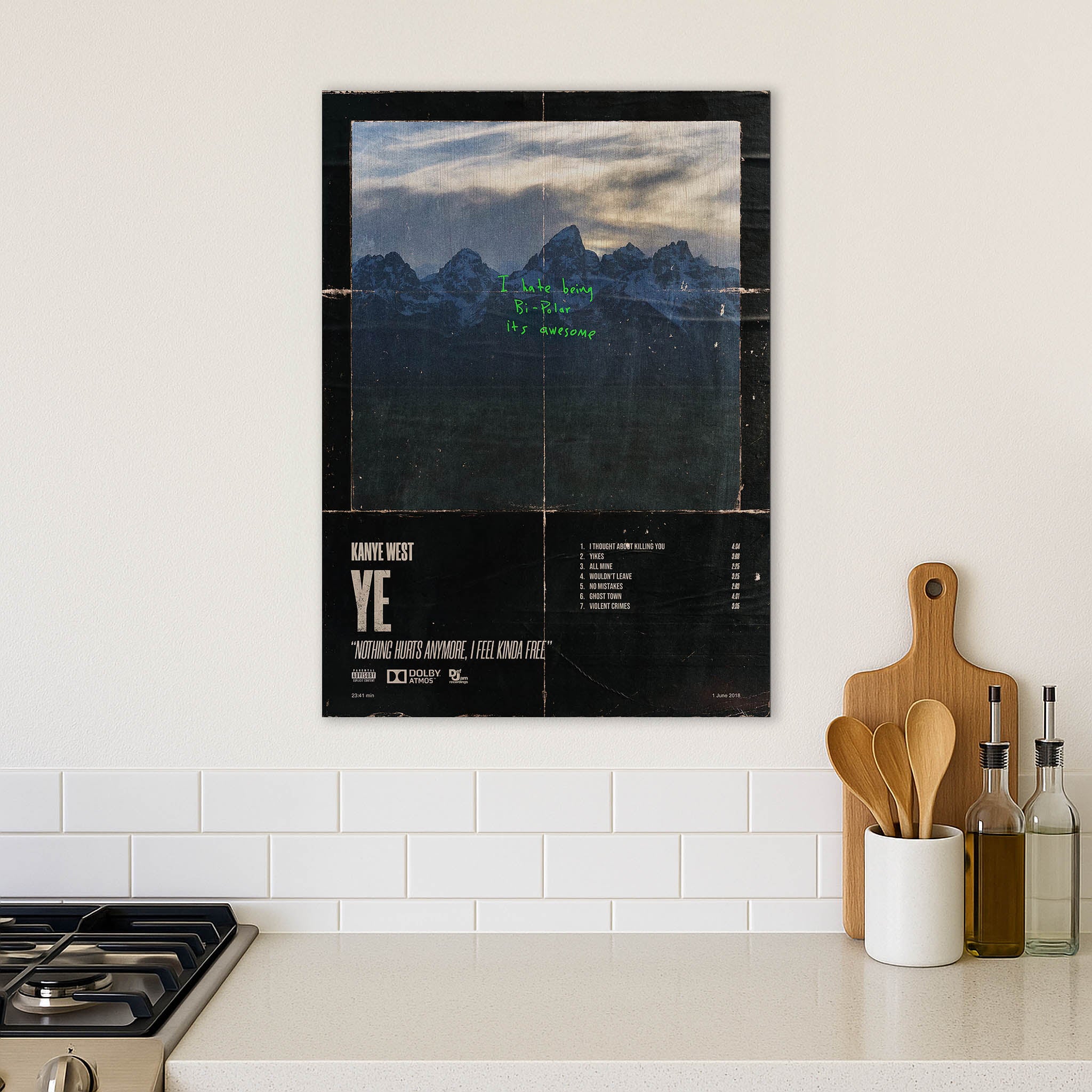 Kanye West Ye · Wood Print