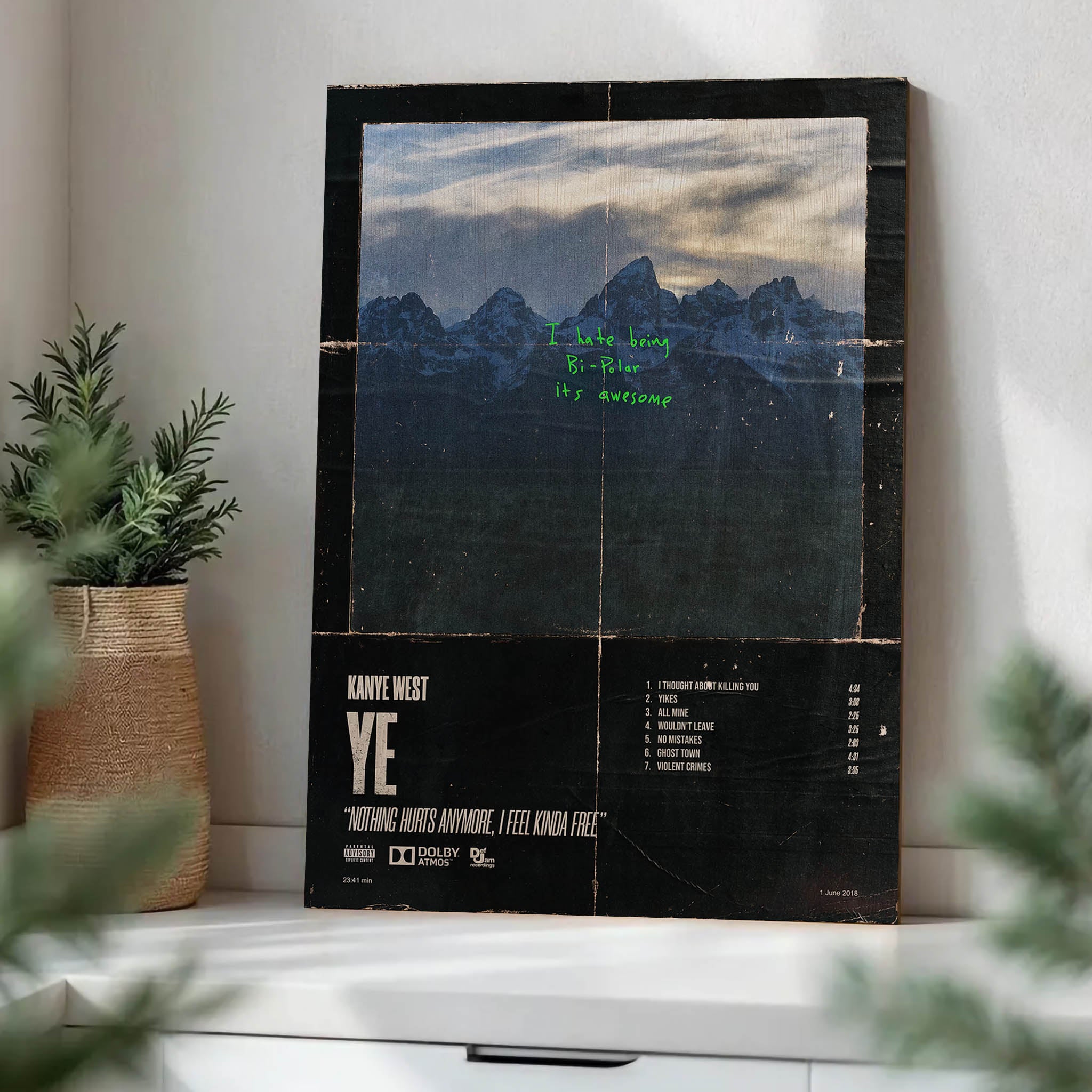 Kanye West Ye · Wood Print