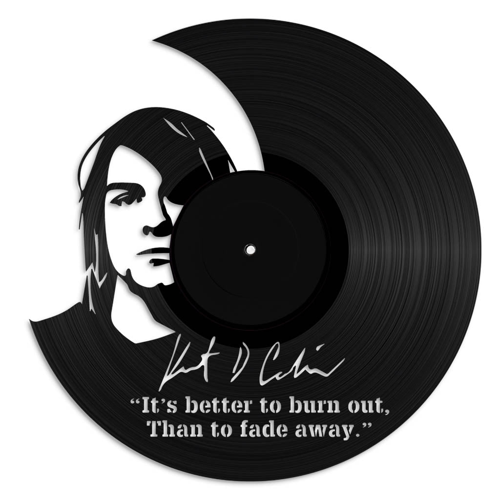 Kurt Cobain record wall art made from vinyl lp