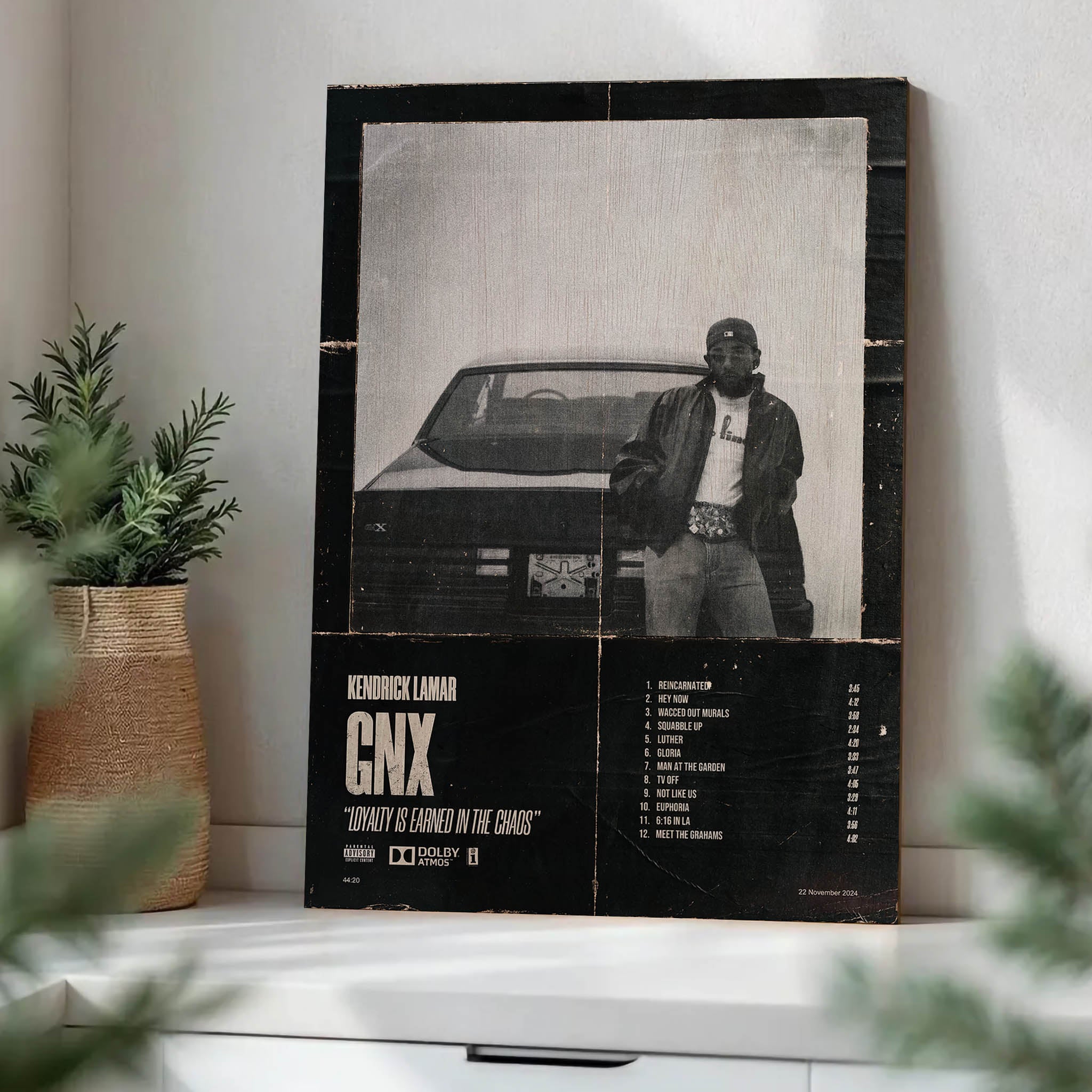 Kendrick Lamar GNX Album Cover · Wood Print