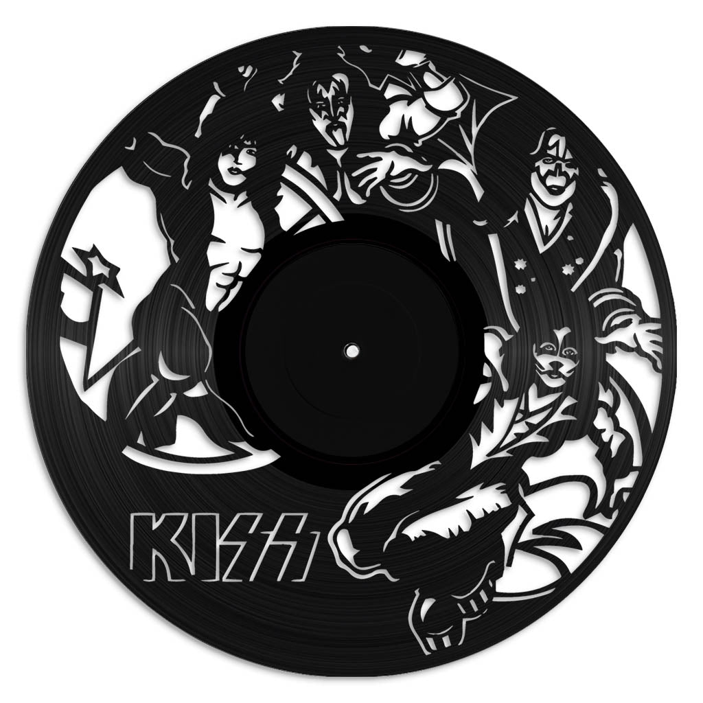 KISS vinyl record art wall hanging