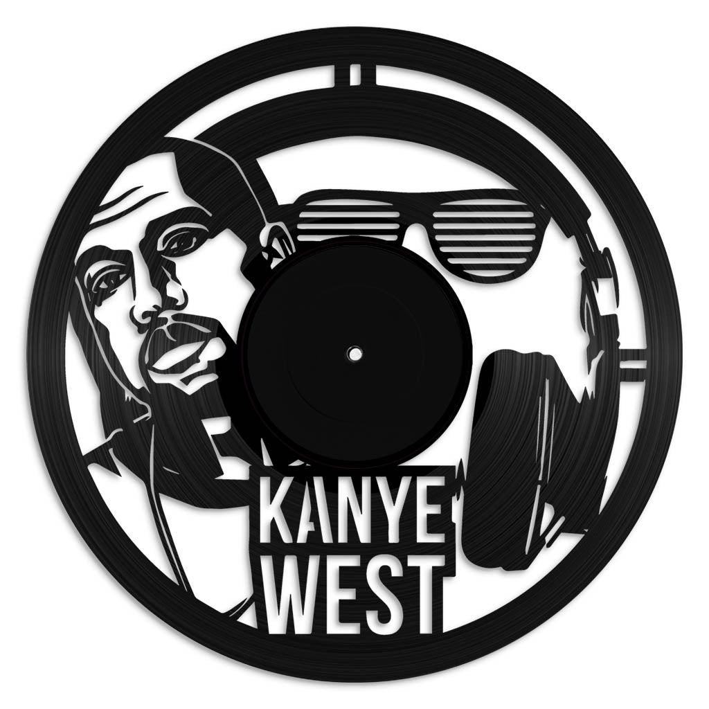 Kanye West vinyl record art wall hanging