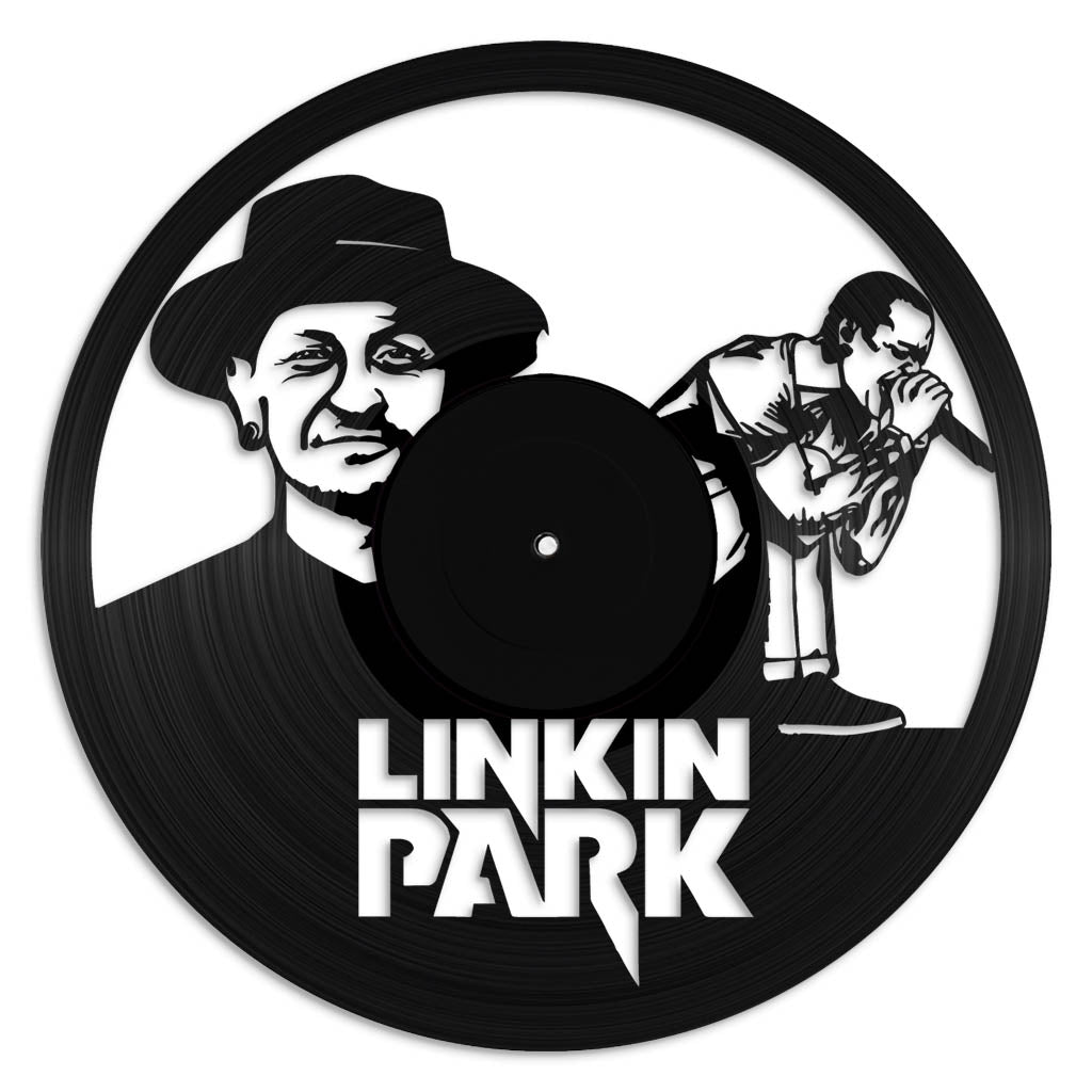 Chester Bennington record wall art made from vinyl lp