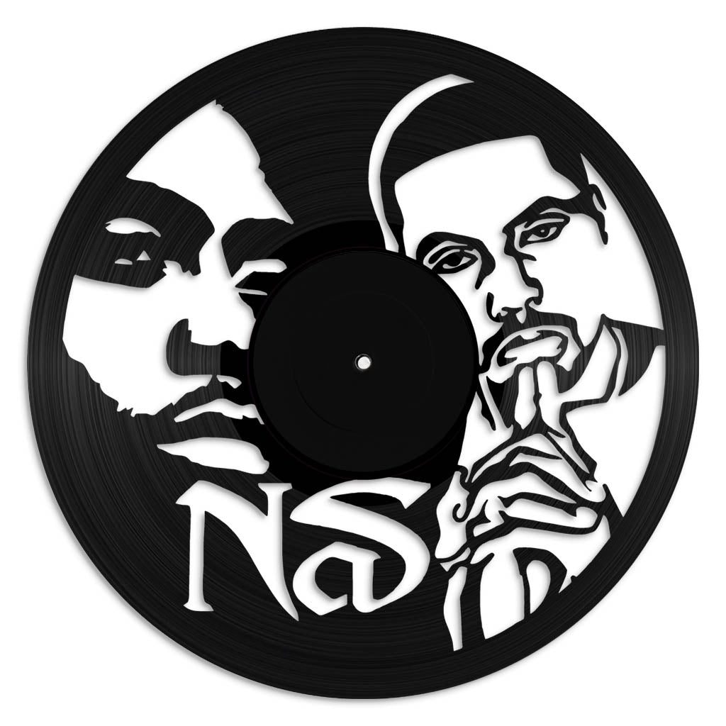 Nas record wall art made from vinyl lp