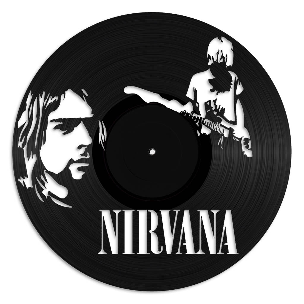 Nirvana record wall art made from vinyl lp