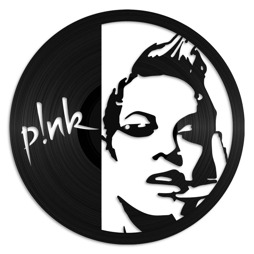 PINK vinyl record art wall hanging