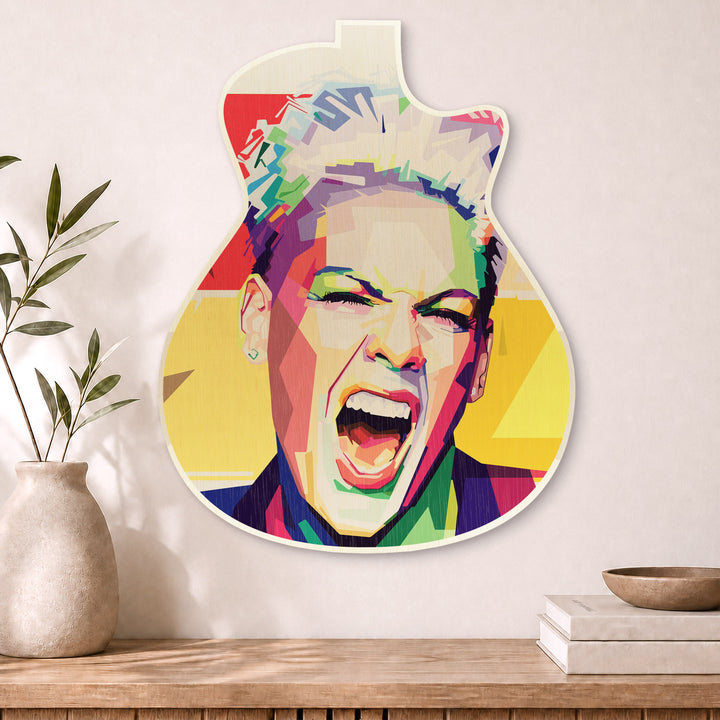 Pink · Guitar Wall Art