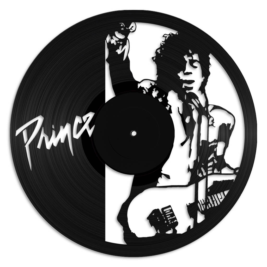 Prince record wall art made from vinyl lp