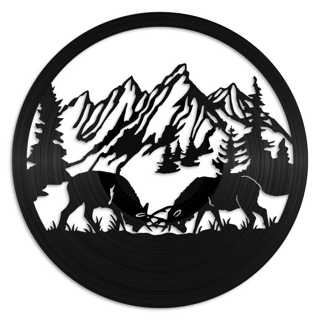 Stag Fight - revamped-records - vinyl-record-art - nz-made