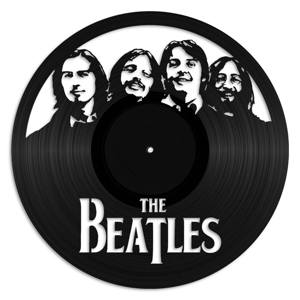 The Beatles record wall art made from vinyl lp