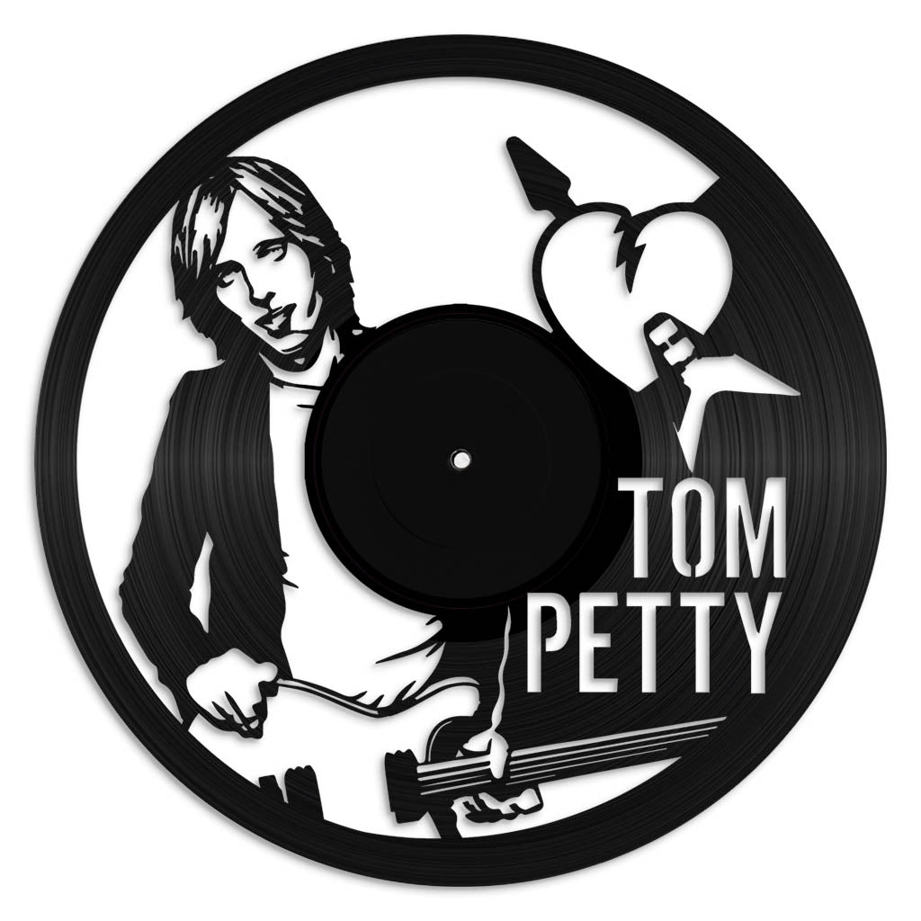 Tom Petty record wall art made from vinyl lp