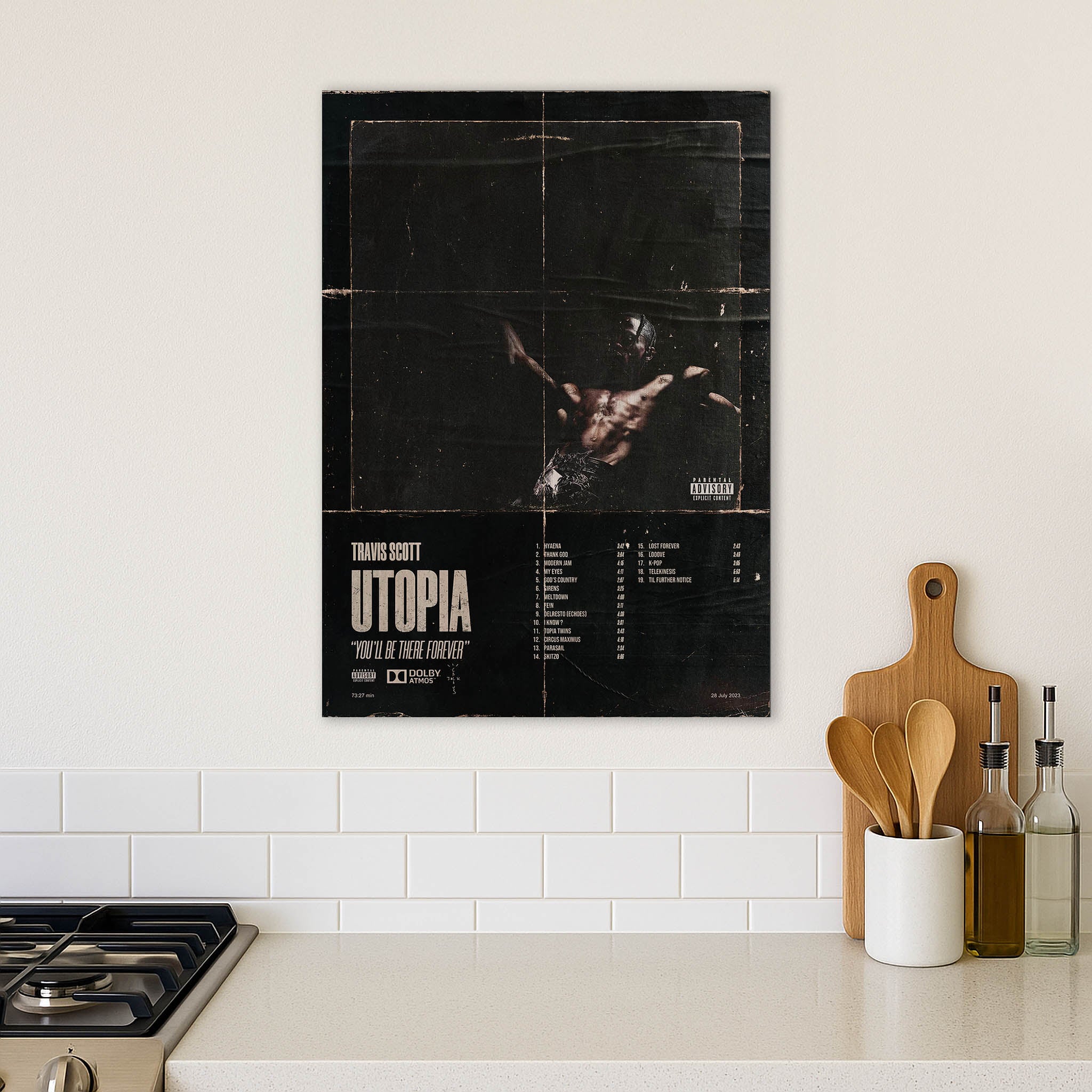 Travis Scott Utopia Album Cover · Wood Print