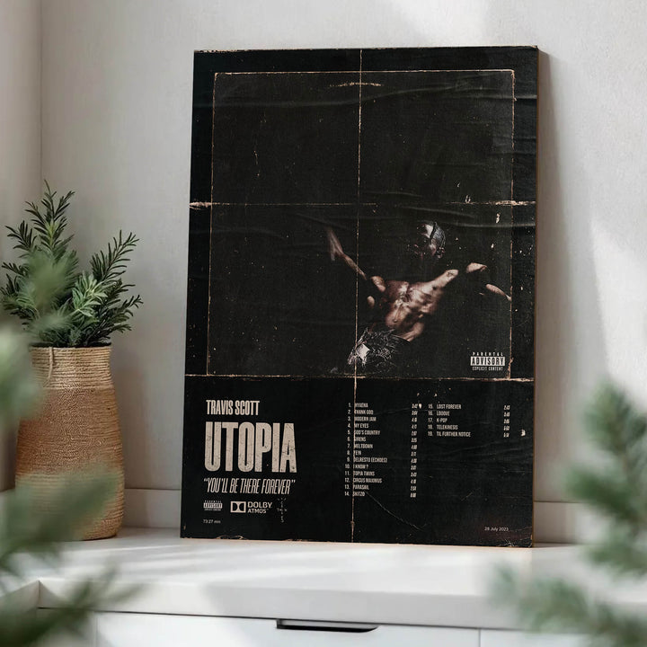 Travis Scott Utopia Album Cover · Wood Print