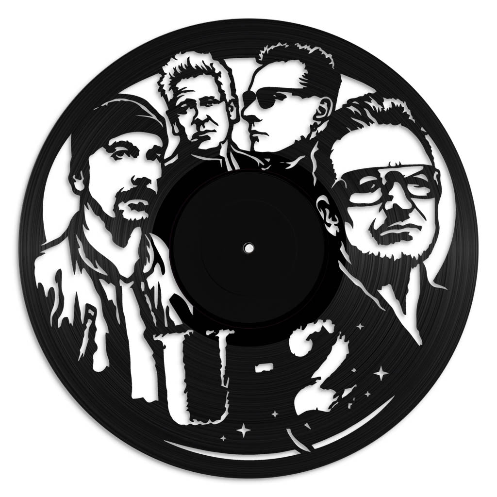 U2 vinyl record art wall hanging