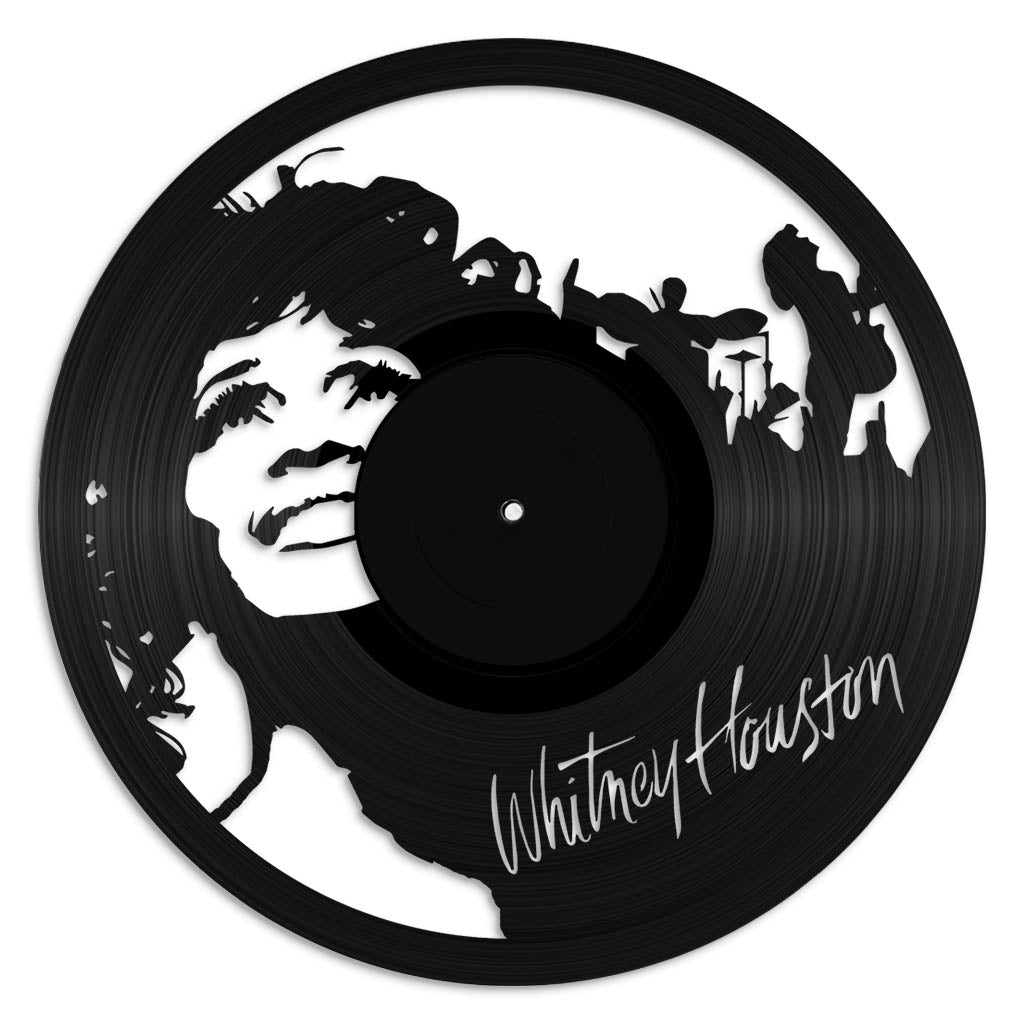 Whitney Houston music wall art vinyl record design