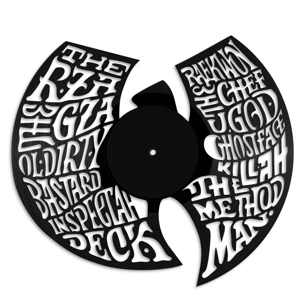 Wu-Tang Clan record wall art made from vinyl lp