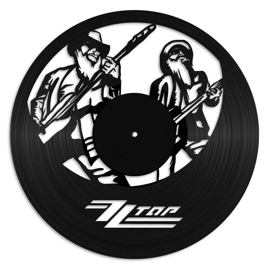 ZZ Top record wall art made from vinyl lp