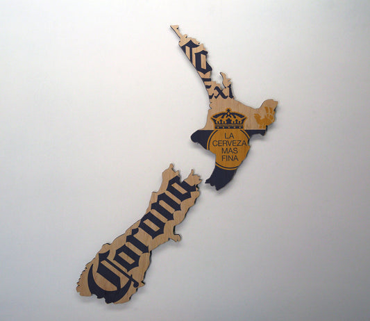 Corona NZ Wood Print - revamped-records - vinyl-record-art
