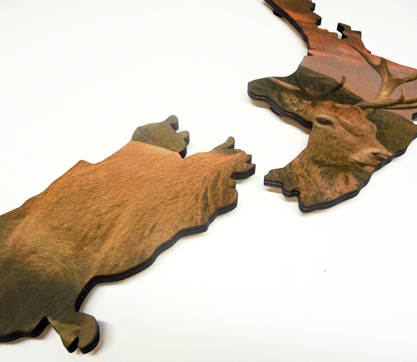 Stag NZ Wood Print - revamped-records - vinyl-record-art